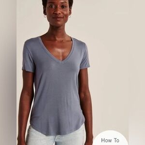 Abercrombie Drapey V Neck Tee
